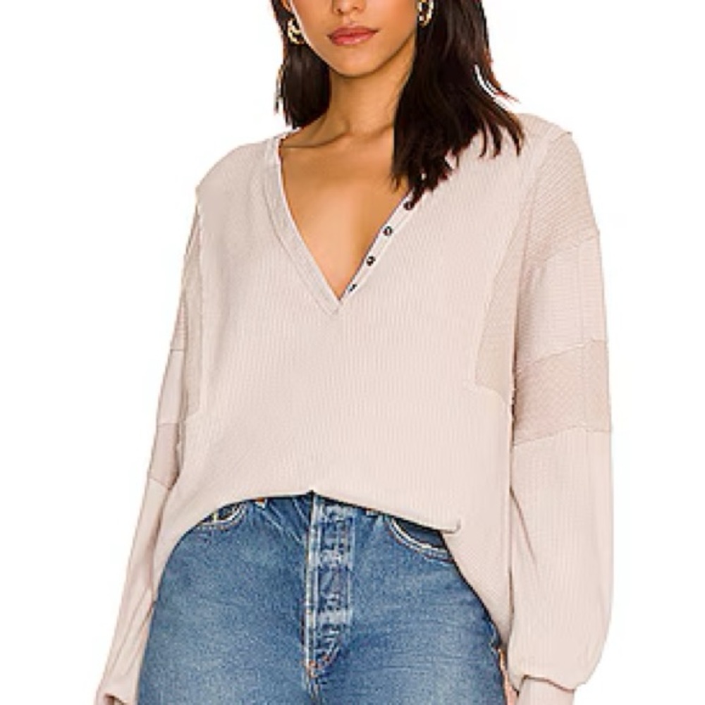 Free People Callisto Pieced Henley